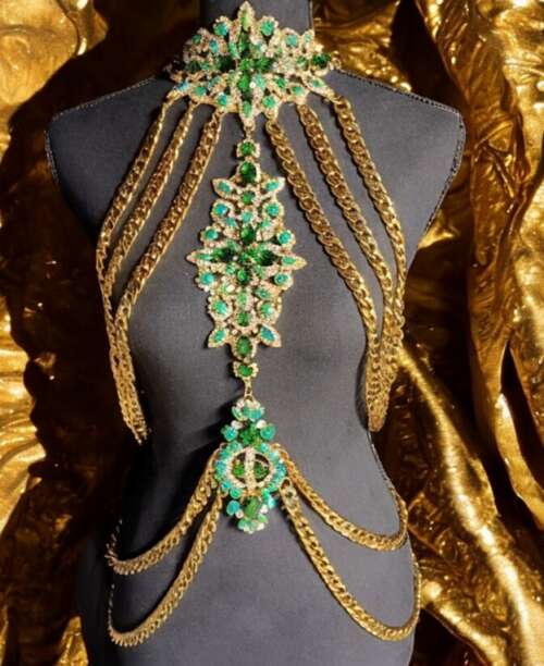 Boho Rhinestone Body Statement.