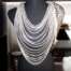 Handmade Silver and Rhinestone Neckkavest